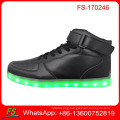 2017 led lights skate shoes, high ankle skateboard shoes, led skate shoes for men